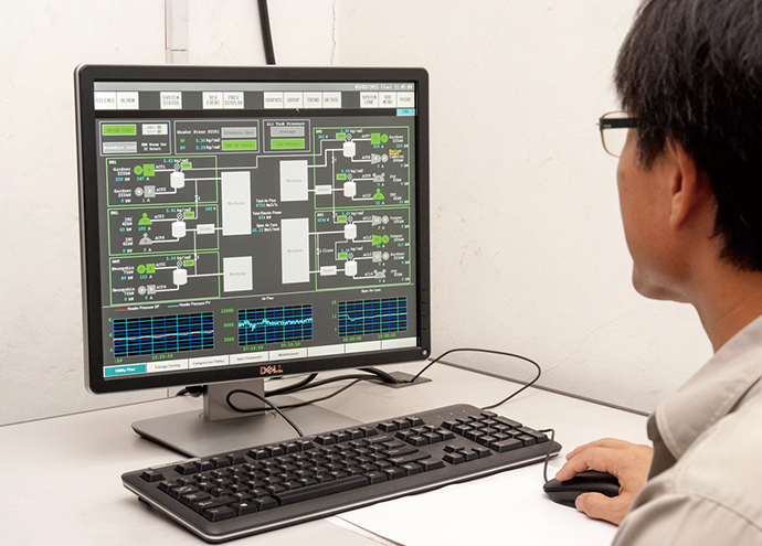 Harmonas-DEO in the central monitoring room.