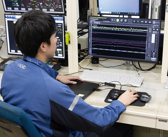 Monitoring the current values of supply pumps with BiG EYES in the central control room