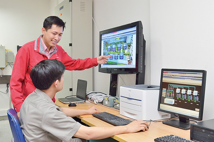 The support provided by Azbil Vietnam’s staff, including equipment operation training, gives a great sense of assurance to the operators at Mandarin Garden.