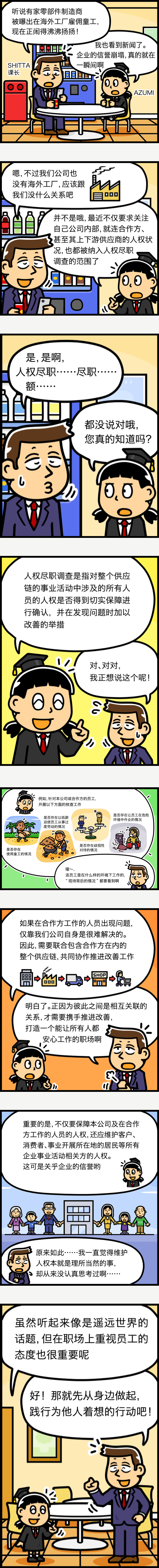 通过漫画解说人权尽职调查
