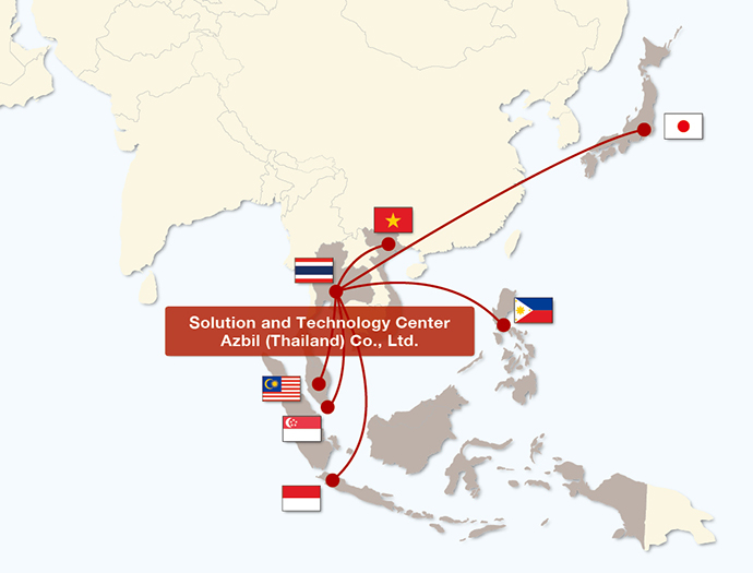 The Solution and Technology Center continues to strengthen the cooperation among the six local subsidiaries in the ASEAN region and Japan, so that information can be shared and opinions can be exchanged efficiently.