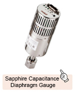 Sapphire capacitance diaphragm gauge for atomic layer deposition