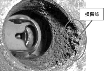 図3　キャビテーションエロージョンによる調節弁の損傷事例