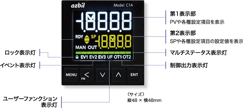 デジタル指示調節計SDC 形C1A