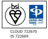 ISMSクラウドセキュリティ認証:CLOUD 722670 情報セキュリティマネジメントシステム認証:IS 722669