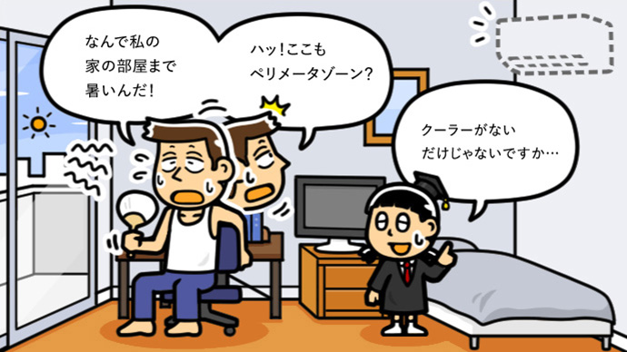 インテリアゾーンとペリメータゾーンの説明