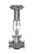 Cage type double seated control valve