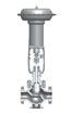 High-pressure service top guided single seated control valve