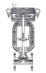 Weir diaphragm control valve