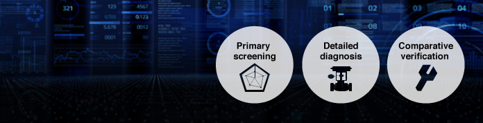 Three types of diagnostic services,Primary screening,Detailed diagnosis,and Comparative veriﬁcation