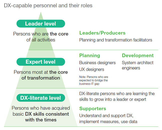 DX-capable personnel and their roles